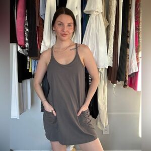Free People Style Pocket Tank Mini Dress – Grey, Size S